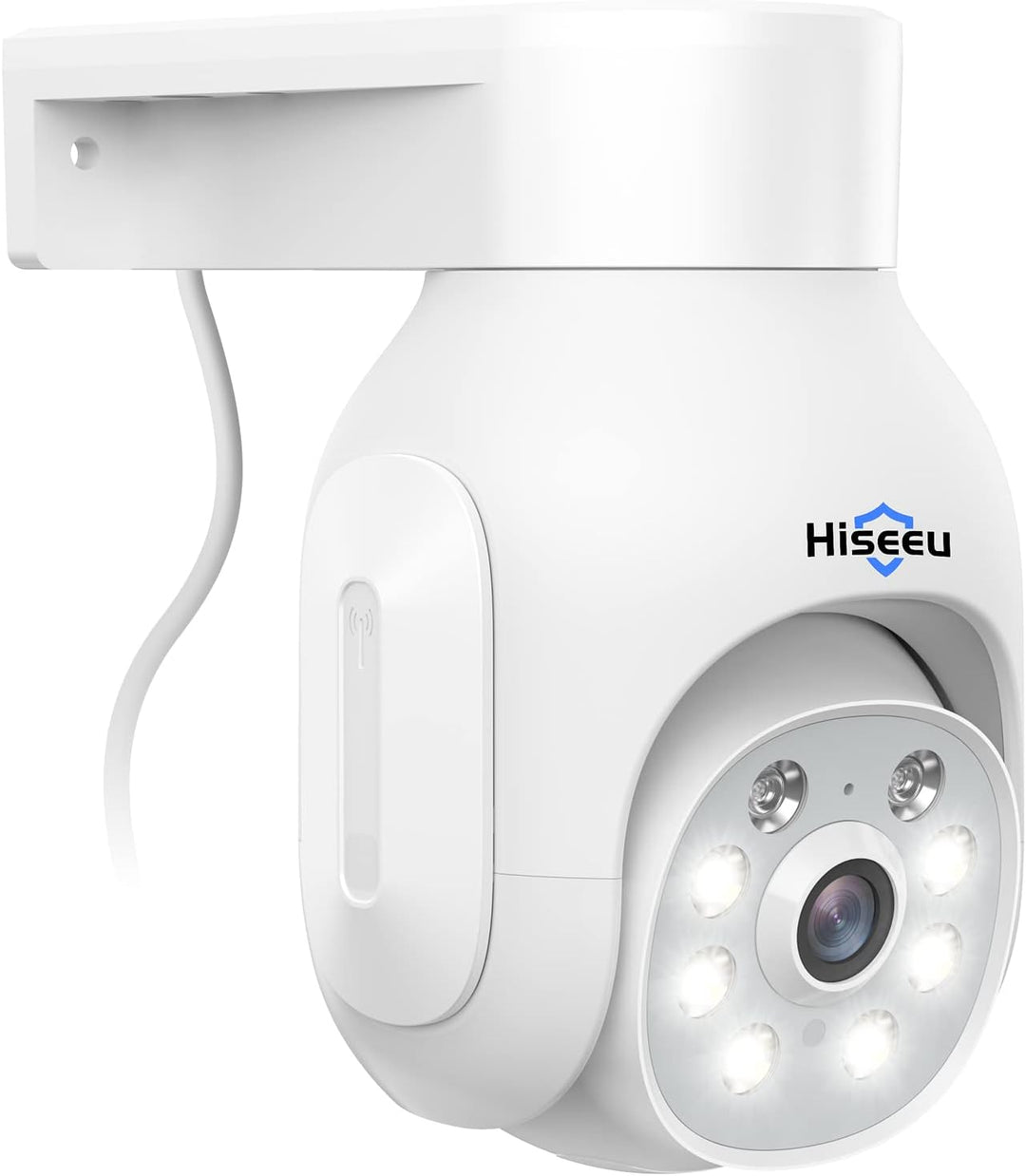 Hiseeu 5 MP Überwachungskamera Aussen-WLAN mit automatischer Verfolgung, 350°/90° schwenkbar, Farbna