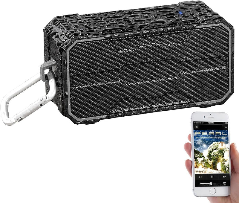 auvisio Mobile Lautsprecher: Outdoor-Lautsprecher mit Bluetooth, Freisprecher, MP3-Player, IPX6 (MP3