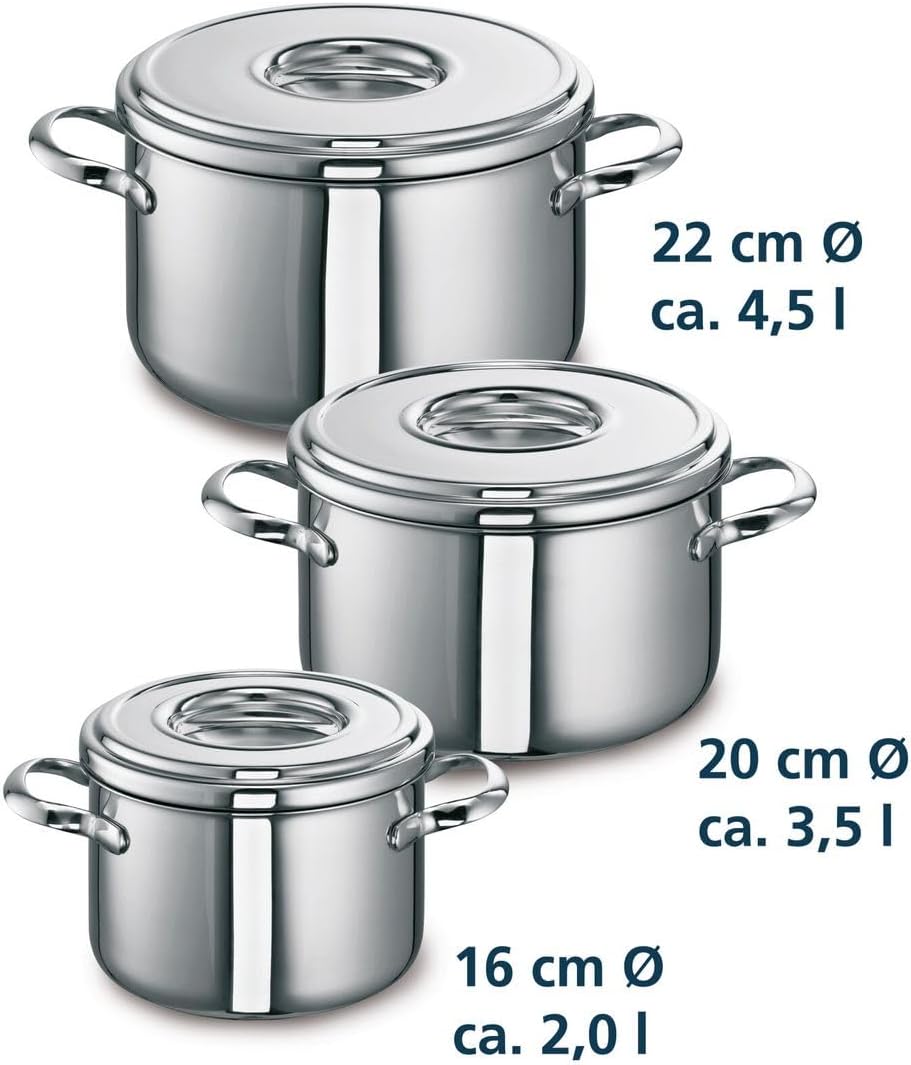 Schulte Ufer Topfset Romana i 3-teilig Edelstahl Induktion