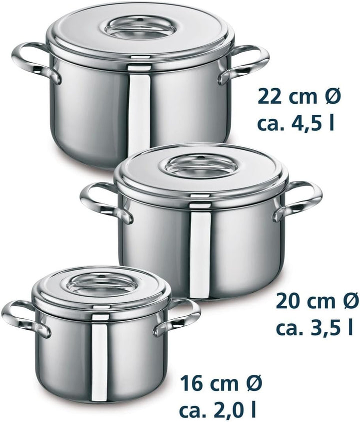 Schulte Ufer Topfset Romana i 3-teilig Edelstahl Induktion