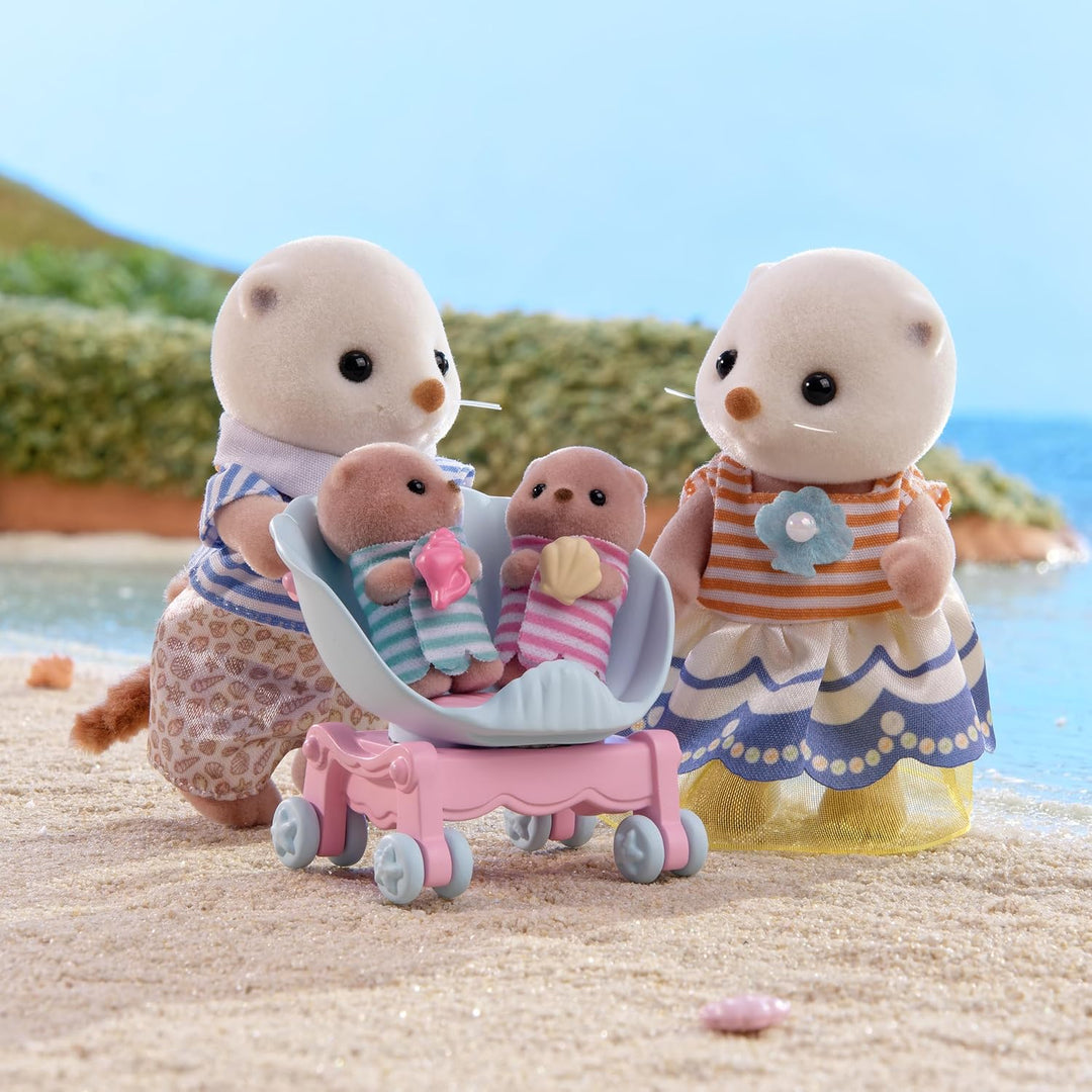 Sylvanian Families 5803 Seeotter Familie, Tierfiguren, Meerestiere, Spielzeug für Kinder ab 3 Jahren