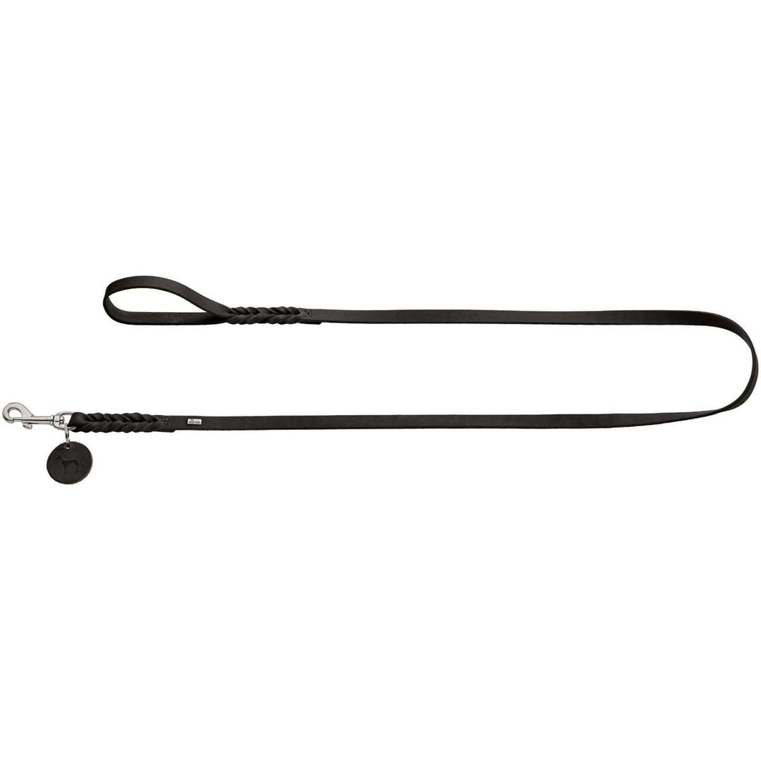 HUNTER SOLID EDUCATION Hundeführleine, Leder, geflochten, robust, weich, Handschlaufe, 1.6 x 200 cm,