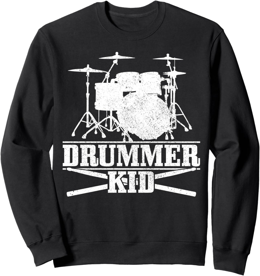 Drummer Kid Schlagzeug Vintage Schlagzeuger Geschenk Sweatshirt