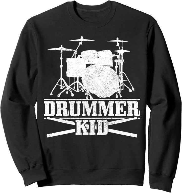 Drummer Kid Schlagzeug Vintage Schlagzeuger Geschenk Sweatshirt