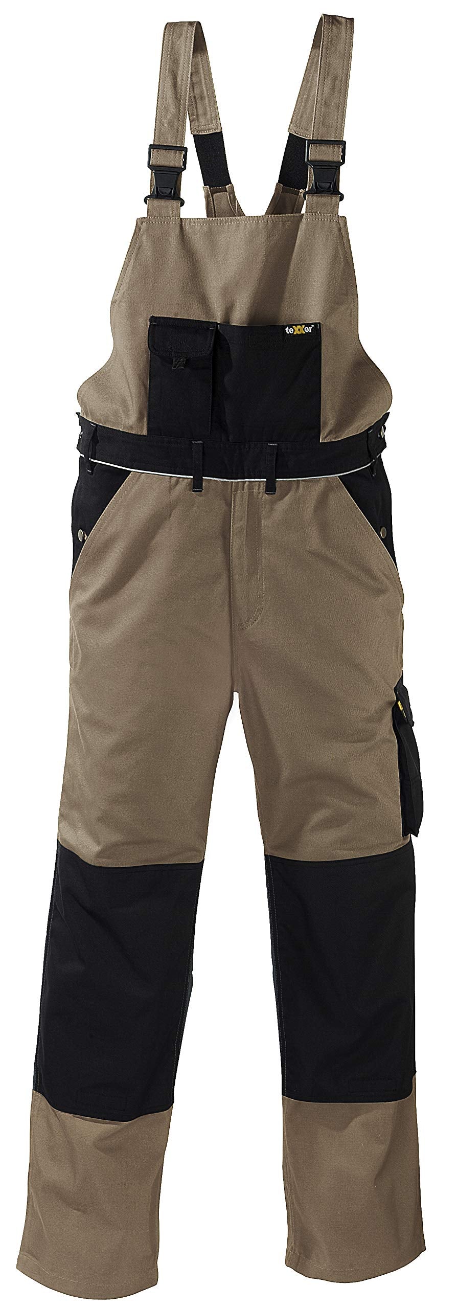 teXXor 2-in-1 Arbeitsbundhose Canvas 320 mit Cordura, verstärkt schwarz 28, 20-008330-28 Khaki 28, K