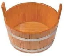 SudoreWell® Sauna Fusswanne aus Lärchenholz mit transparenter
