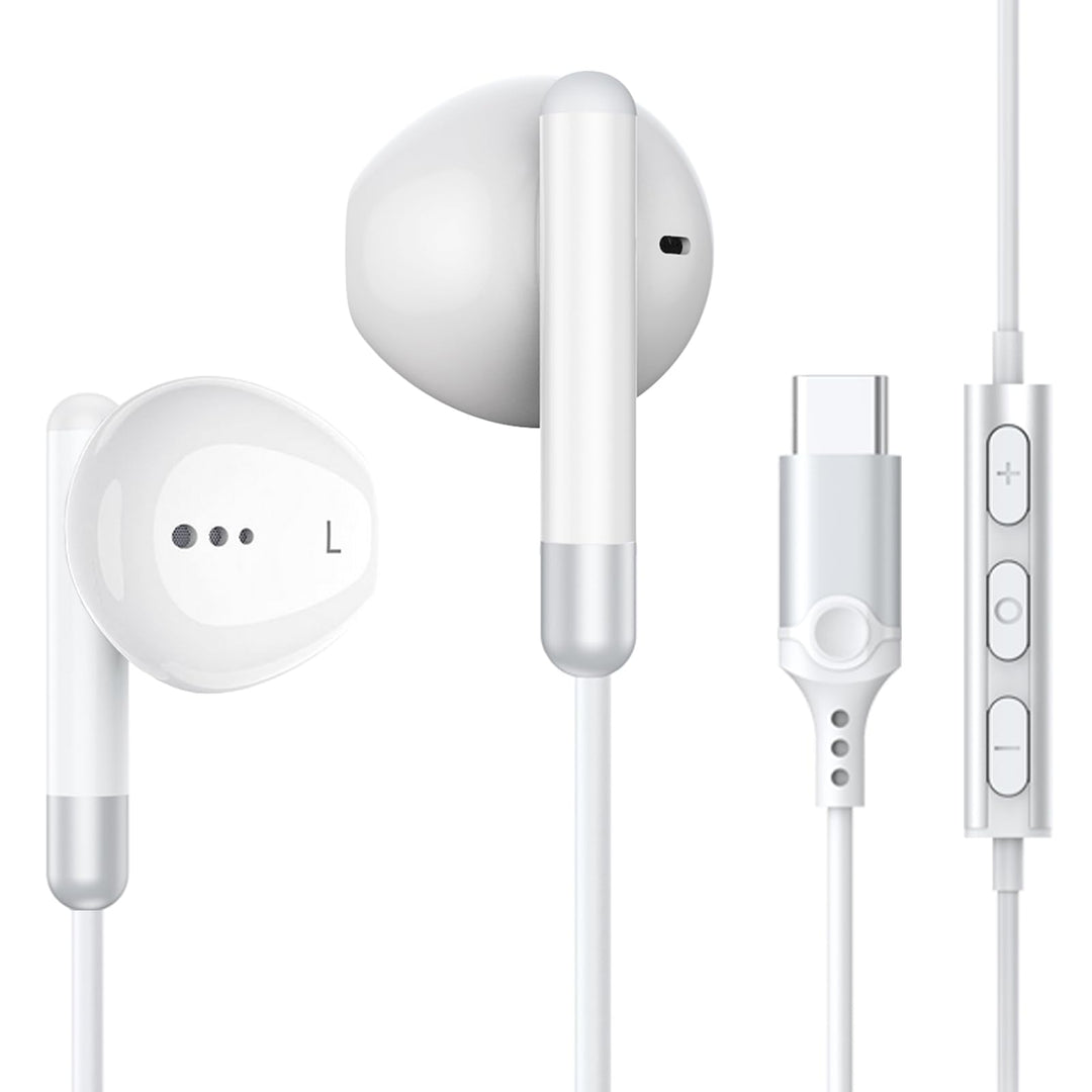 USB C Kopfhörer mit Mikrofon, In-Ear Kopfhörer für Samsung Galaxy S25 S24 S23 Ultra S22 S21 FE A55 A