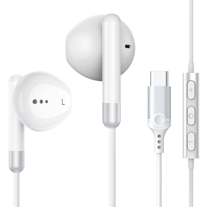 USB C Kopfhörer mit Mikrofon, In-Ear Kopfhörer für Samsung Galaxy S25 S24 S23 Ultra S22 S21 FE A55 A