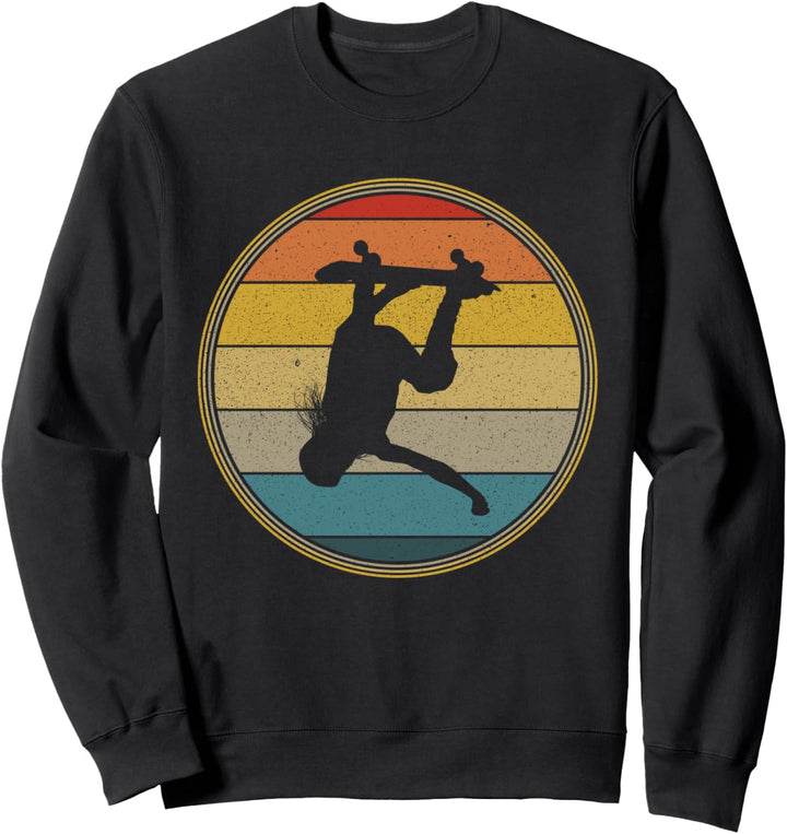 Vintage Skater Girl Retro Skateboard Skateboarding Skate Sweatshirt