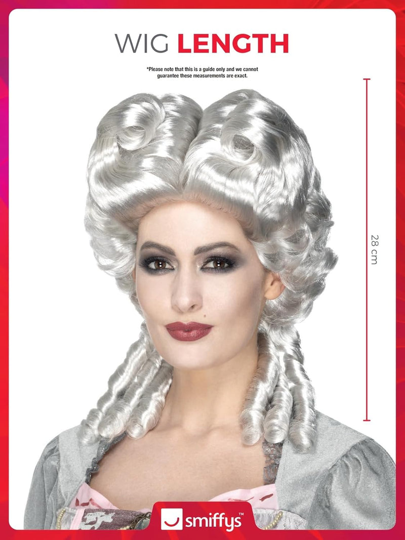 Deluxe Marie Antoinette Wig OS White, OS White