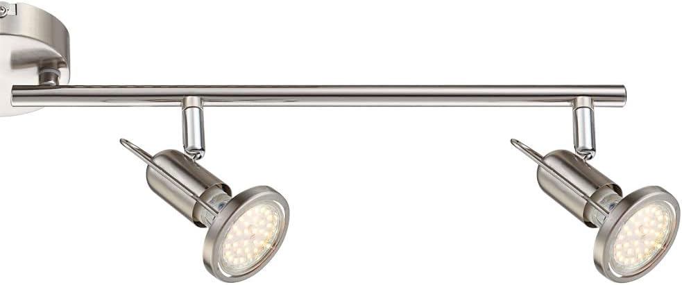Spotleiste Leuchte Deckenlampe Leuchte Wohnzimmerleuchte Schlafzimmer, 4 flammig Spots beweglich, Ni