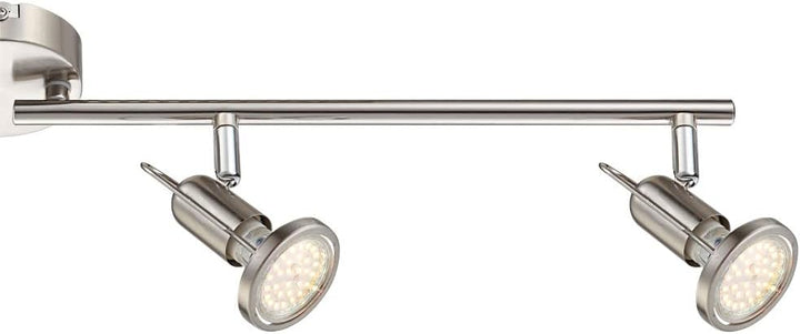 Spotleiste Leuchte Deckenlampe Leuchte Wohnzimmerleuchte Schlafzimmer, 4 flammig Spots beweglich, Ni