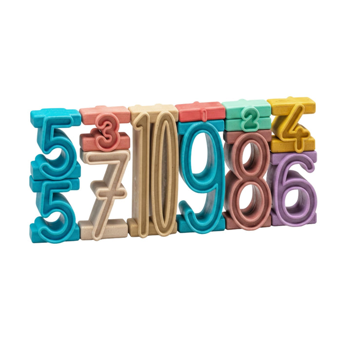WISSNER® RE-Wood Montessori Stapelzahlen (11 Stück) – Lernspielzeug 11 Teile, 11 Teile