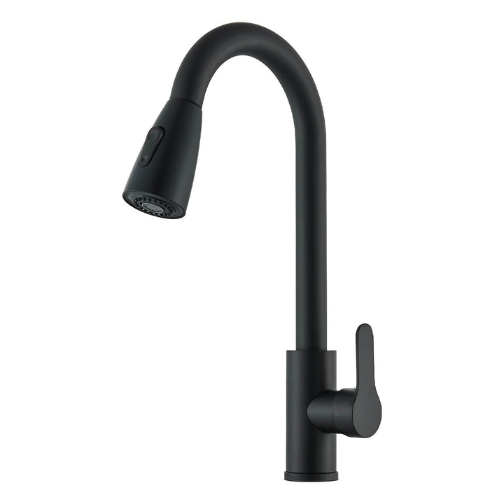 Wasserhahn Küche Schwarz mit Brause Ausziehbar Küchenarmatur mit 2 Modi, Armatur Küche Edelstahl 360