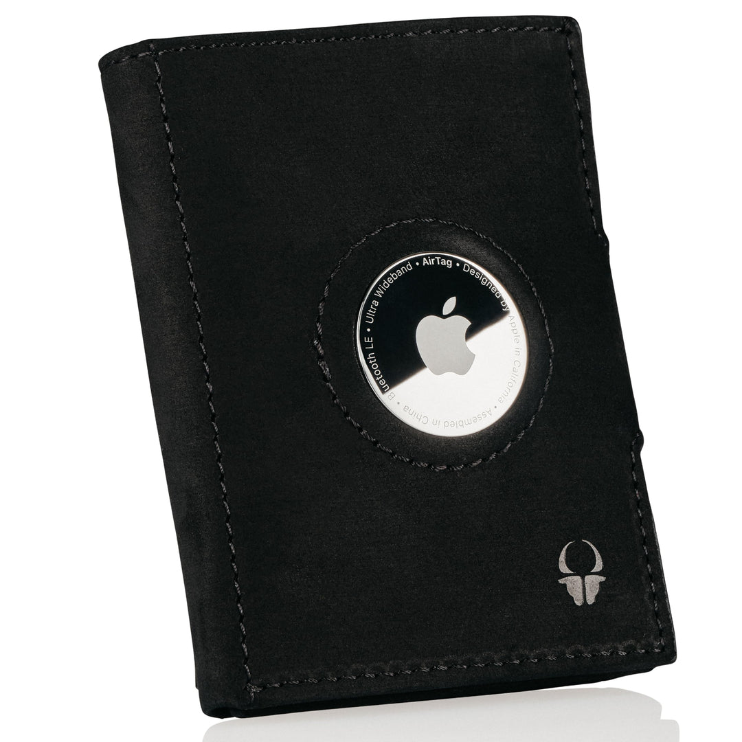 DONBOLSO Wallet Air | Slim Wallet mit Apple AirTag Fach | Hochwertiges Kreditkartenetui aus Echtlede
