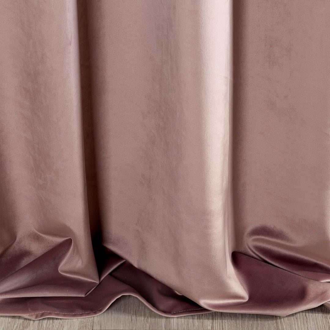 Eurofirany Ria Vorhang Velvet Dunkelrosa Samt 1 STK. Weich Kräuselband Edel Elegant Hochwertig Glamo