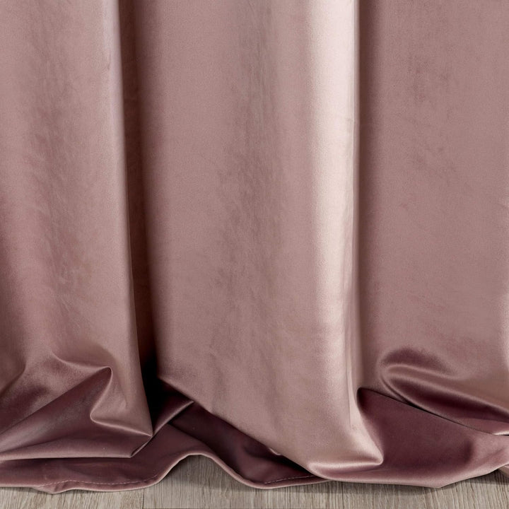 Eurofirany Ria Vorhang Velvet Dunkelrosa Samt 1 STK. Weich Kräuselband Edel Elegant Hochwertig Glamo