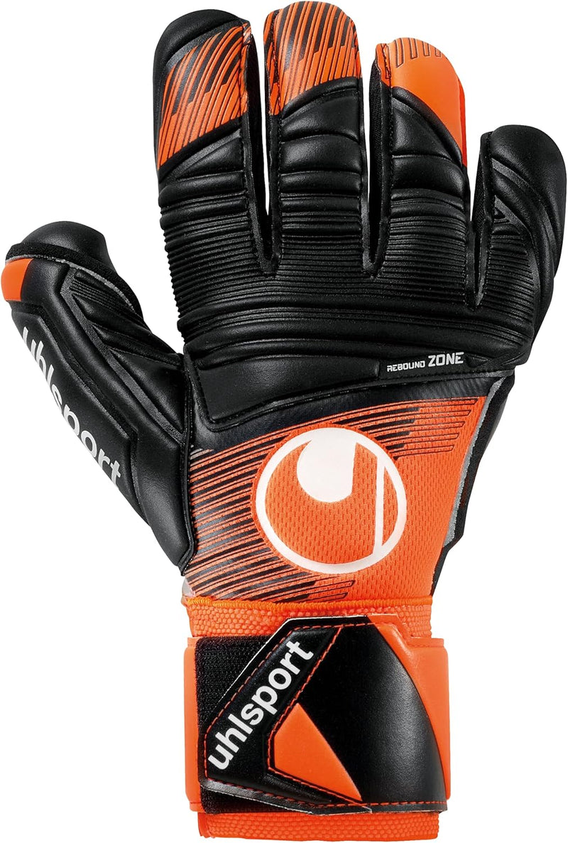 uhlsport Unisex Jugend Super Resist+ Hn Fussball Torwarthandschuhe 8.5 fluo orange/schwarz/weiss, 8.
