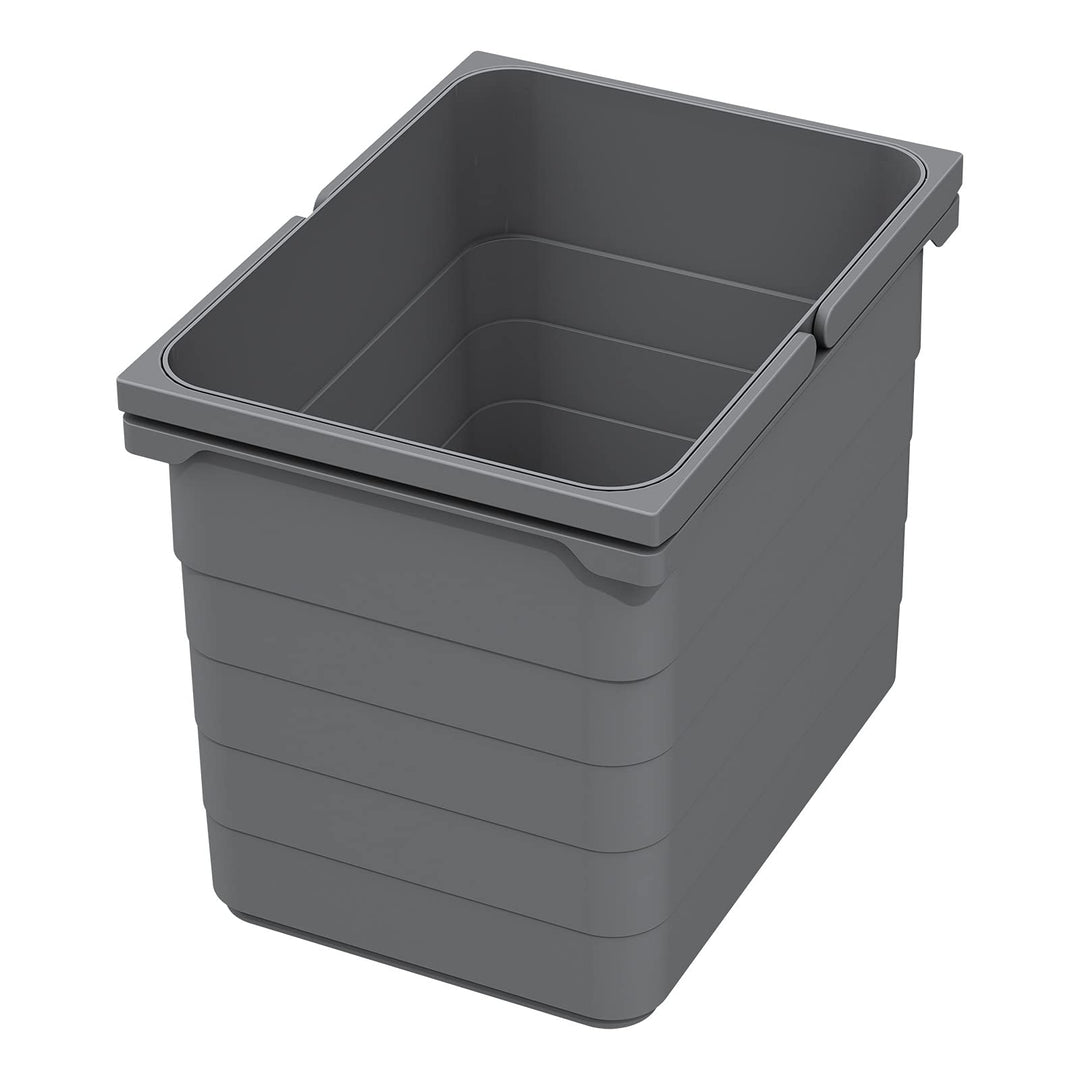 eins2vier Abfallsammler Höhe: 250 mm Volumen 15 Liter 306 x 230 mm dunkelgrau 5078 Abfalltrennsystem