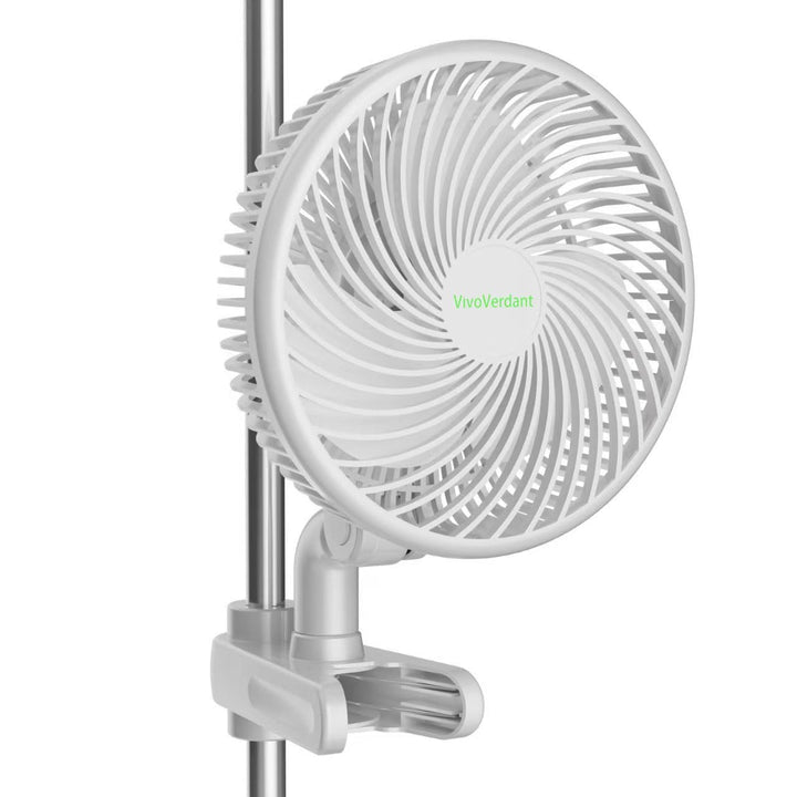 Grow Ventilator Oszillierend mit Clip, 10 Stufen Klemmventilator, 330 CFM Umluftventilator leise, EC