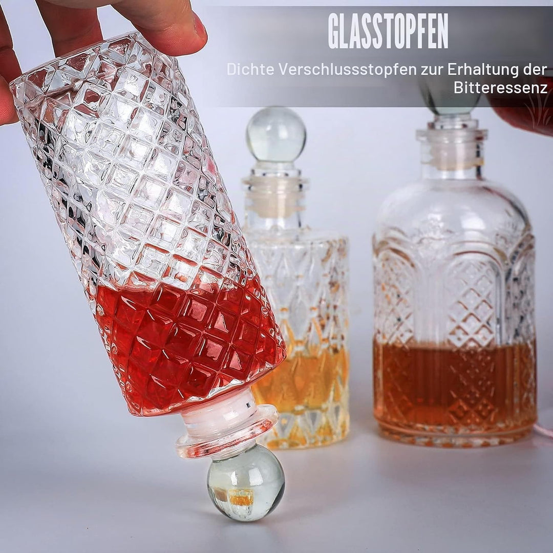 Suprobarware Bitter-Flasche für Cocktails, Glasflaschen, mit Armaturenbrett, ideal für Barkeeper, Ha
