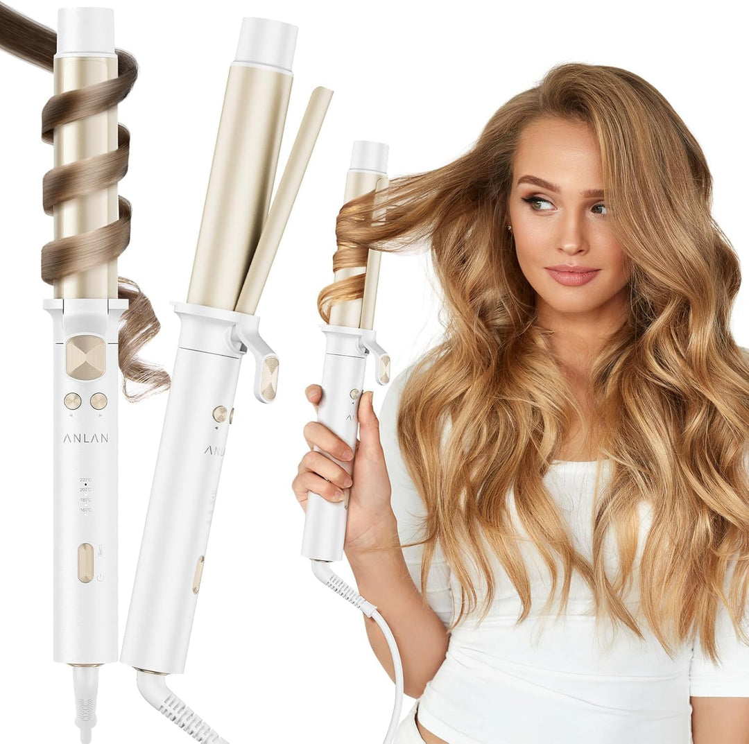 ANLAN Lockenstab Automatisch, 32mm Lockenstab Grosse Locken mit 4 Temperaturstufen (160–220°C), Kera