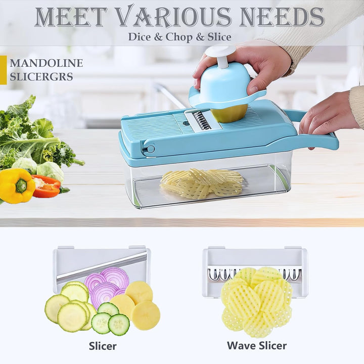 Gemüseschneider Gemüsehobel Reibe Zwiebelschneider Mandoline Dicer Chopper Küchenreibe Gemüsereibe,
