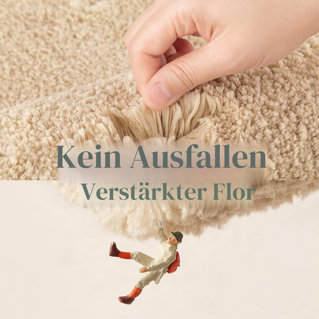 ROLIZOE WC Vorleger mit Ausschnitt Extrem Dicker WC Teppich rutschfest Klovorleger Hochsaugfähige St