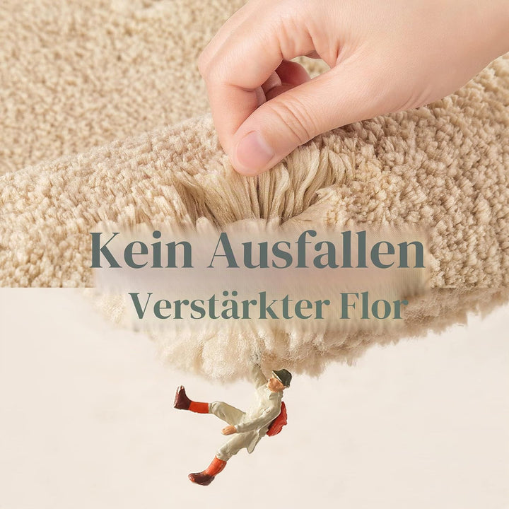 ROLIZOE WC Vorleger mit Ausschnitt Extrem Dicker WC Teppich rutschfest Klovorleger Hochsaugfähige St