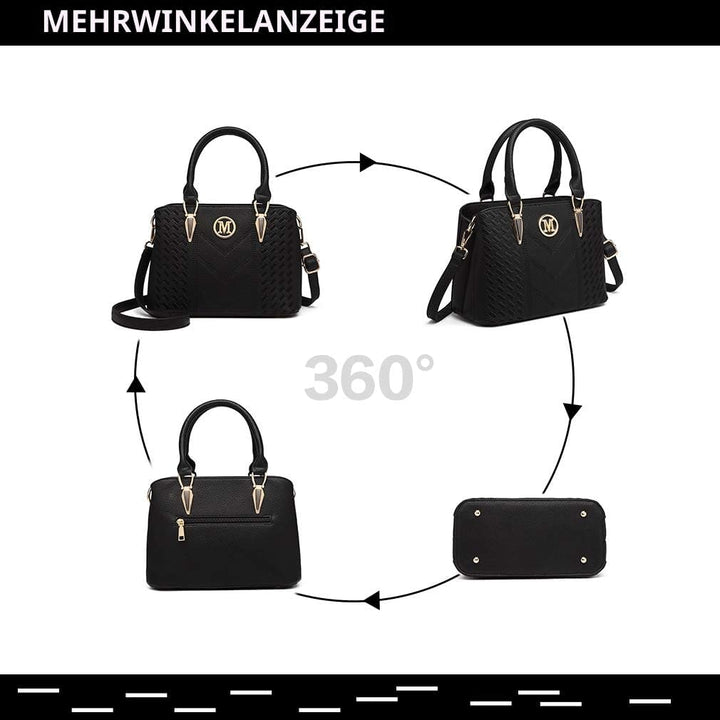 Miss Lulu Handtasche Damen Mittelgross Henkeltasche Elegante Schultertasche Tasche für Damen mit Lyc