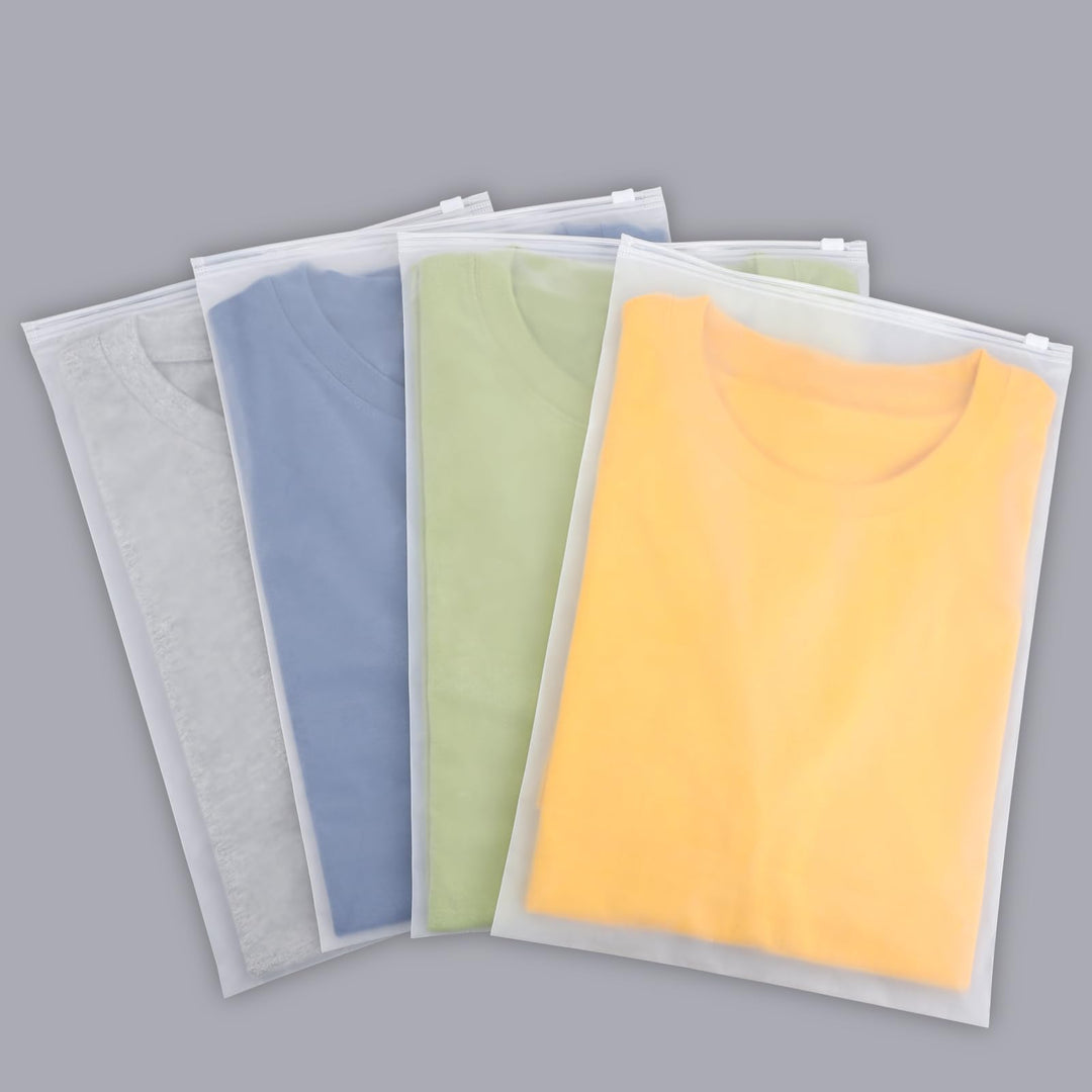 Zip Beutel Klein, 50 Stück 25 * 35cm Gefrostetem Beutel Wasserdicht, Plastiktasche mit Reissverschlu