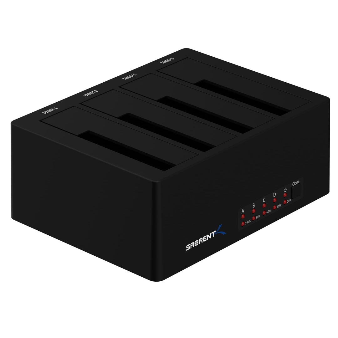 SABRENT 4 Bay SSD/HDD 2,5/3,5 Zoll Docking Station, festplatten gehäuse, USB 3.2 Gen1 offline Klonst