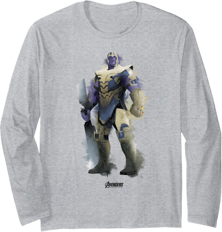 Marvel Avengers: Endgame Thanos Spray Paint Portrait Langarmshirt