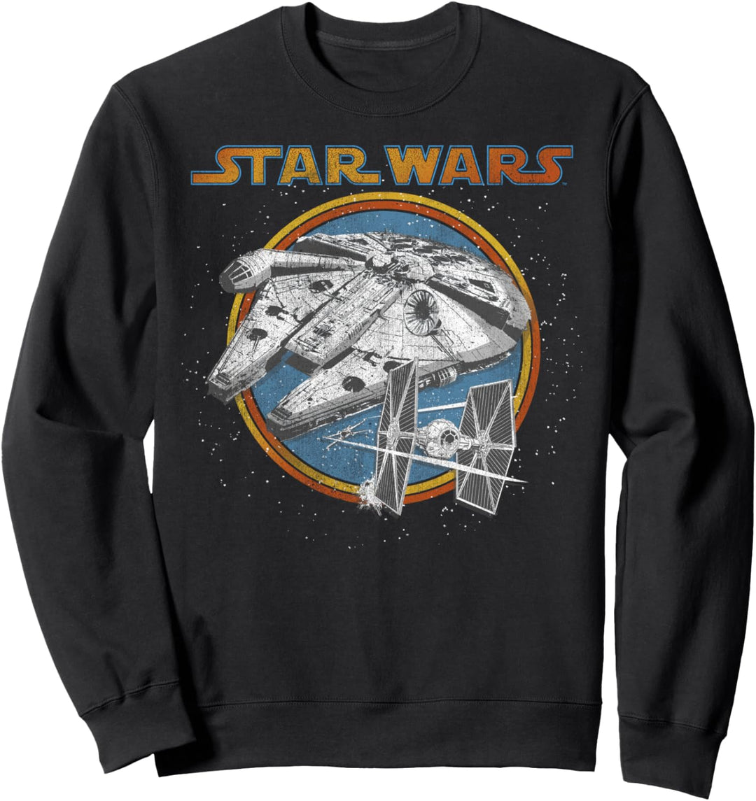 Star Wars Millennium Falcon & TIE Fighter In The Stars Logo Sweatshirt