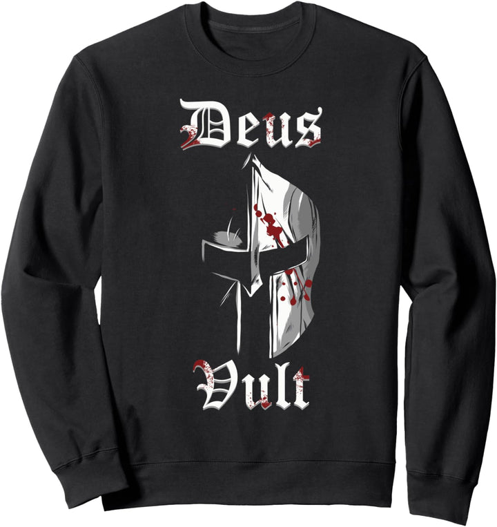Deus Vult Kreuzritter Tempelritter Mittelalter Sweatshirt