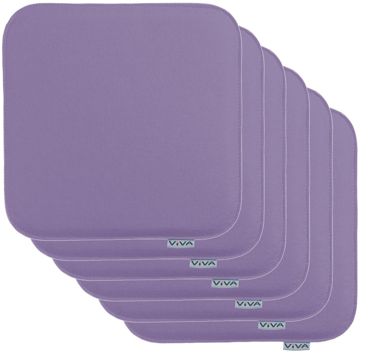 Brandsseller 6er Set Sitzkissen aus Filz 35x35x2 cm – Robuste Stuhlauflagen für innen und aussen, ec