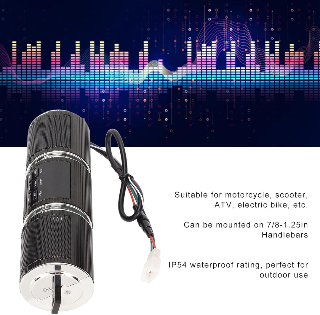 Motorrad-Audiosysteme, Motorrad-Bluetooth-Lautsprechersystem, Kabelloses IP54-wasserdichtes DC12V-Au