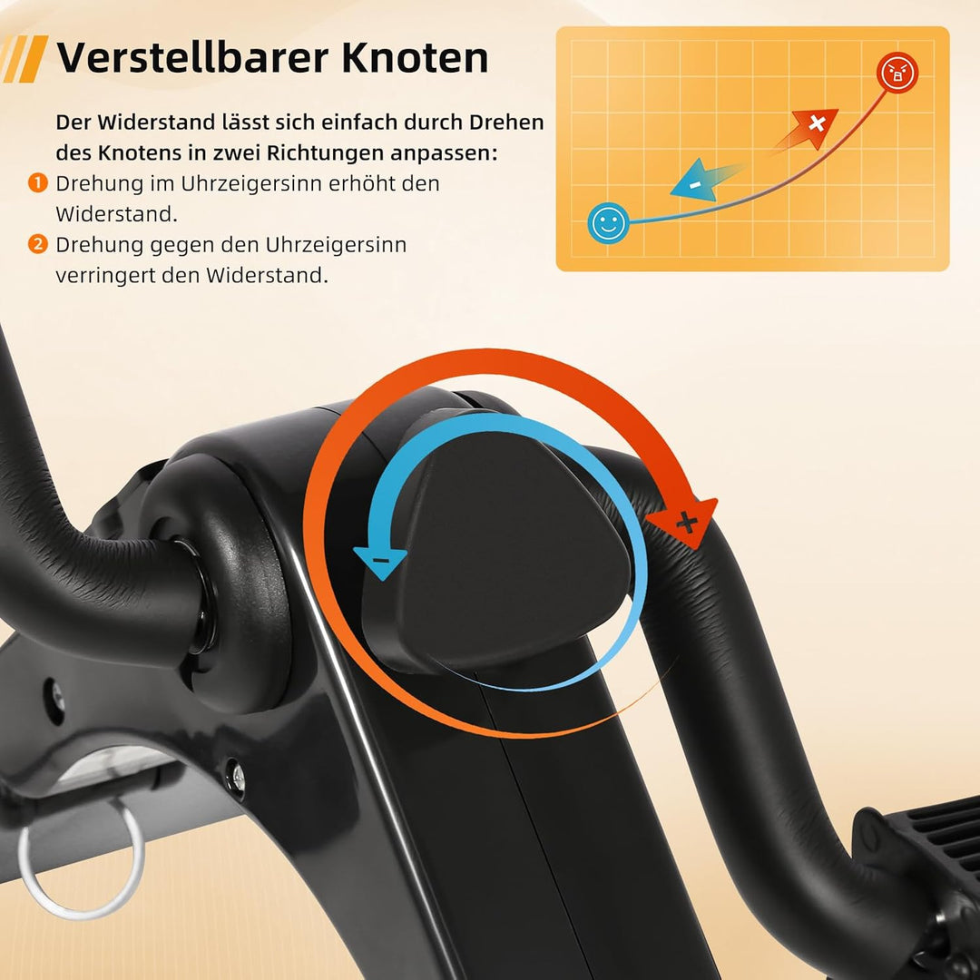 himaly Minibike Heimtrainer Bewegungstrainer Pedaltrainer Trainingsgerät Fitnessgerät mit LCD-Monito