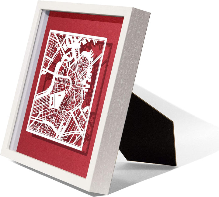 O3 DESIGN STUDIO - Marco de Papel para mapas, 22,8 x 22,8 cm, en Caja de Regalo, Fondo, autocambiant