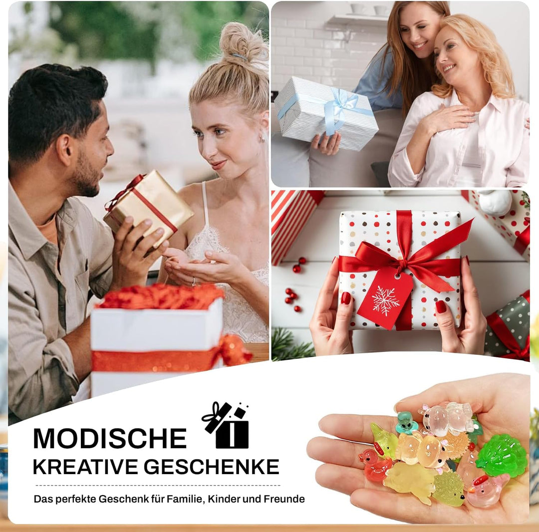120 Stück Mini Leuchtende Tiere, DIY Micro Landschaft Szenen, Kleine Tierfiguren Winzige Tiere Leuch