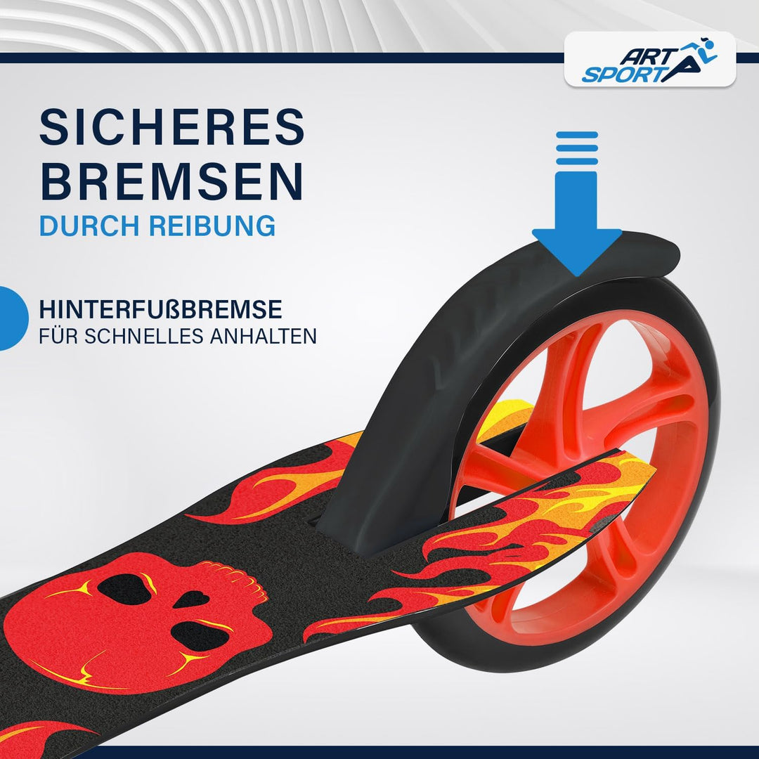 ArtSport Cityroller Scooter mit Big Wheel Räder & Tragegurt - Für Kinder ab 3 Jahren - 4 Designs 88