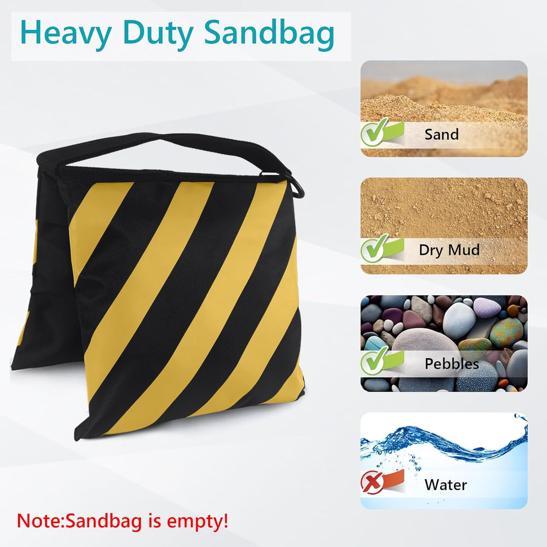 ABCCANOPY Sandsack Satteltasche Fotografie Gewicht Taschen für Video Ständer, 4 Packungen (gelb), Ge