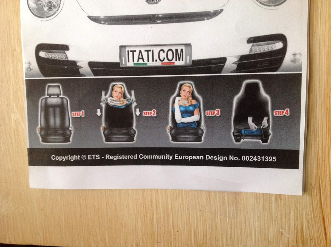 ITATI CS-39856 Auto Sitzbezug Schonbezug SEXY BOY für Rückenlehne TRAVEL MATE - 1 Stück