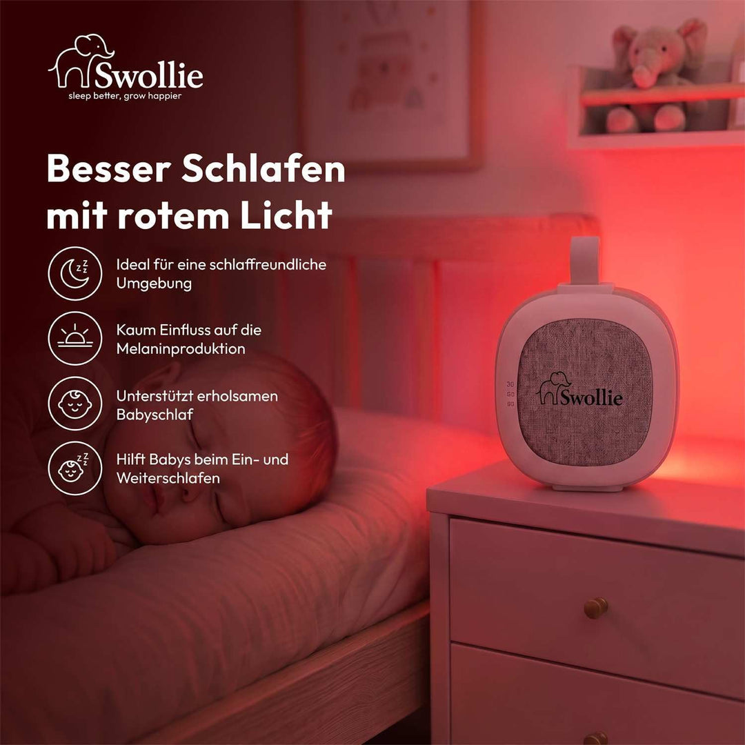 Tragbares White Noise Gerät &amp; RGB Nachtlicht mit Soundsensor, 32 beruhigende Geräusche, extra grosse