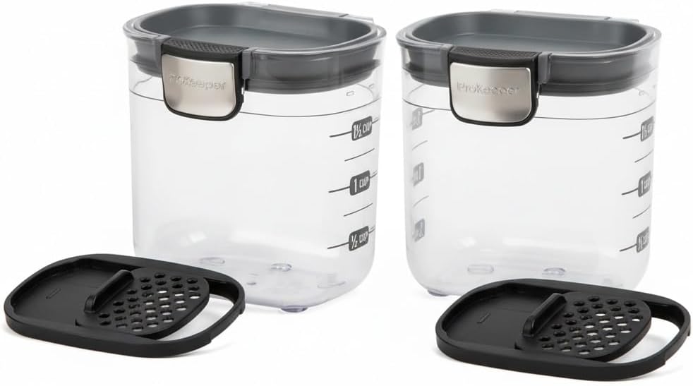 Progressive International PKS-401 Mini-Prokeeper mit luftdichter Silikondichtung, ideal für Gewürze