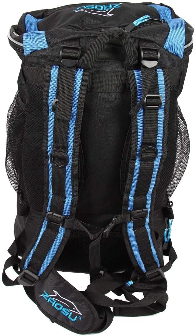 ZAOSU Triathlon- &amp; Schwimm-Rucksack - Transition Bag | 45 Liter mit Nassfach für Schwimmbekleidung n