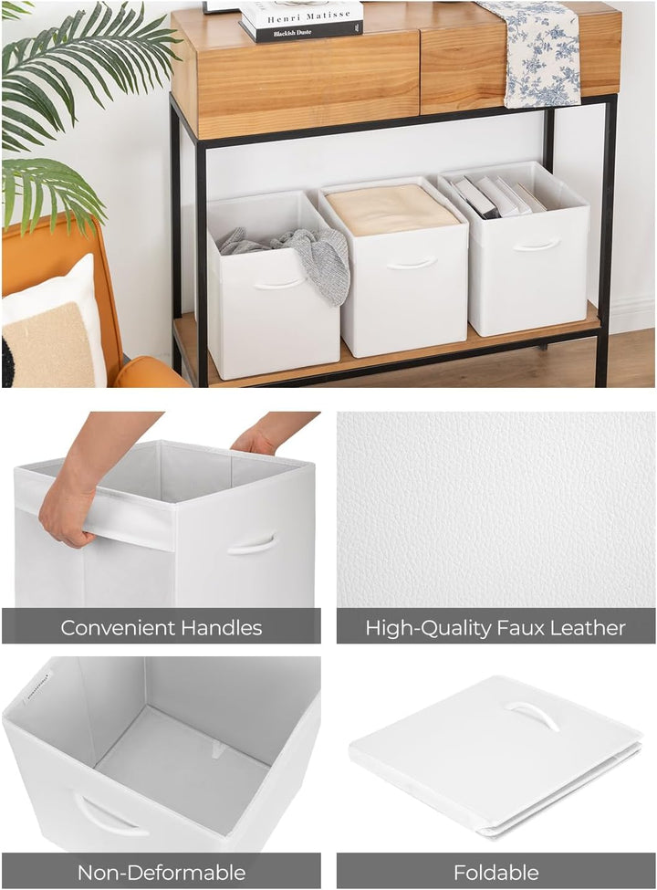 StorageWorks Aufbewahrungswürfel, 27 × 27 cm Körbe Aufbewahrung für Kallax Regal, Aufbewahrungsboxen