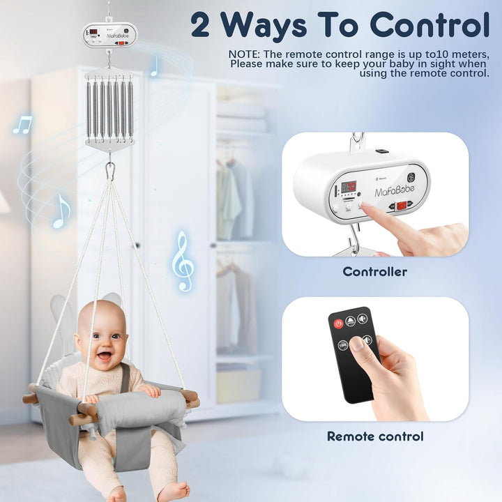 Elektrische Babyschaukel Controller für Neugeborenes, Federwiege Motor Belastbarkeit 19 kg mit Fernb