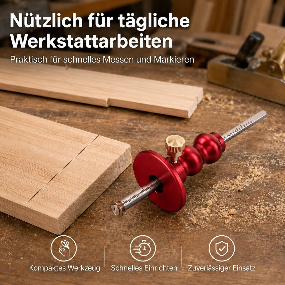 Holzmarkierungslehre-Holzschreiber Einsteckschloss Holzbearbeitungsrad Markierung Rot, Holz Scribe M