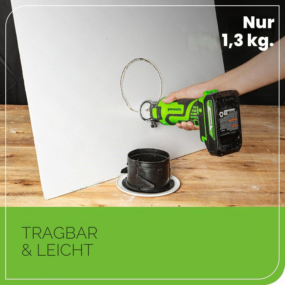Greenworks PowerAll 24 V Akku-Schnellkreissäge – Rollschneider (blankes Werkzeug) Schnellsäge Solo+Z